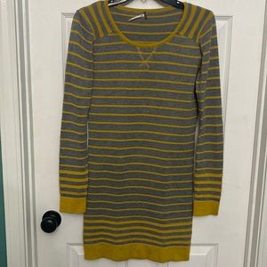 Poof striped sweater dress